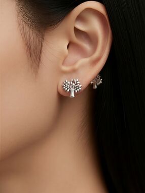 NEW Tree of Life small stud earrings Sterling Silver